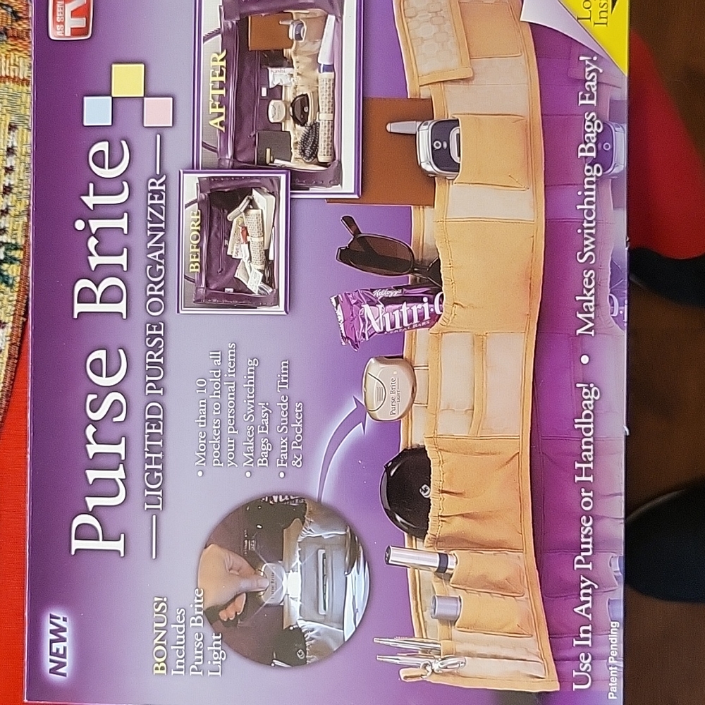 Purse Brite Lighted Purse Organizer